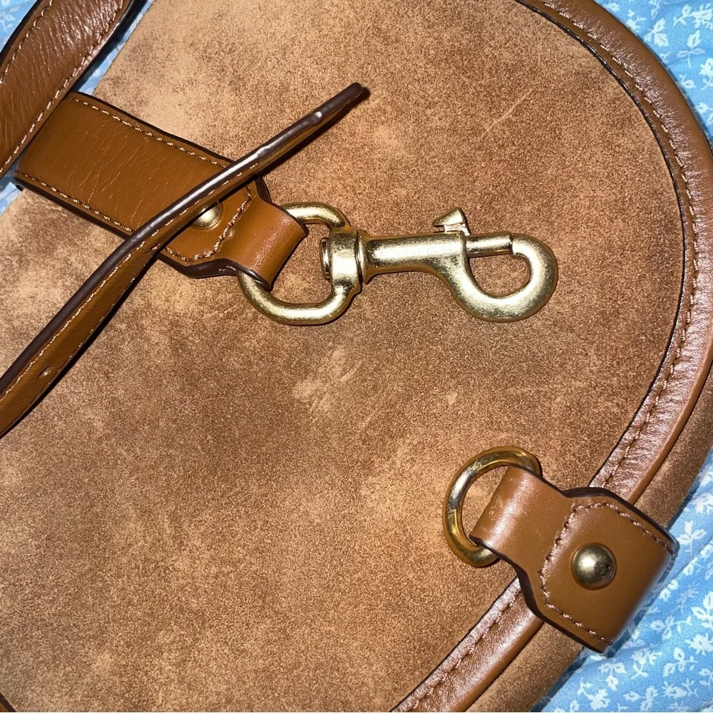 Michael Kors Jamie Medium Suede Saddle Bag - Picture 5 of 14